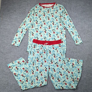 Little Sleepies Disney Pajama Set Womens Medium Bamboo Viscose Mickey Mouse